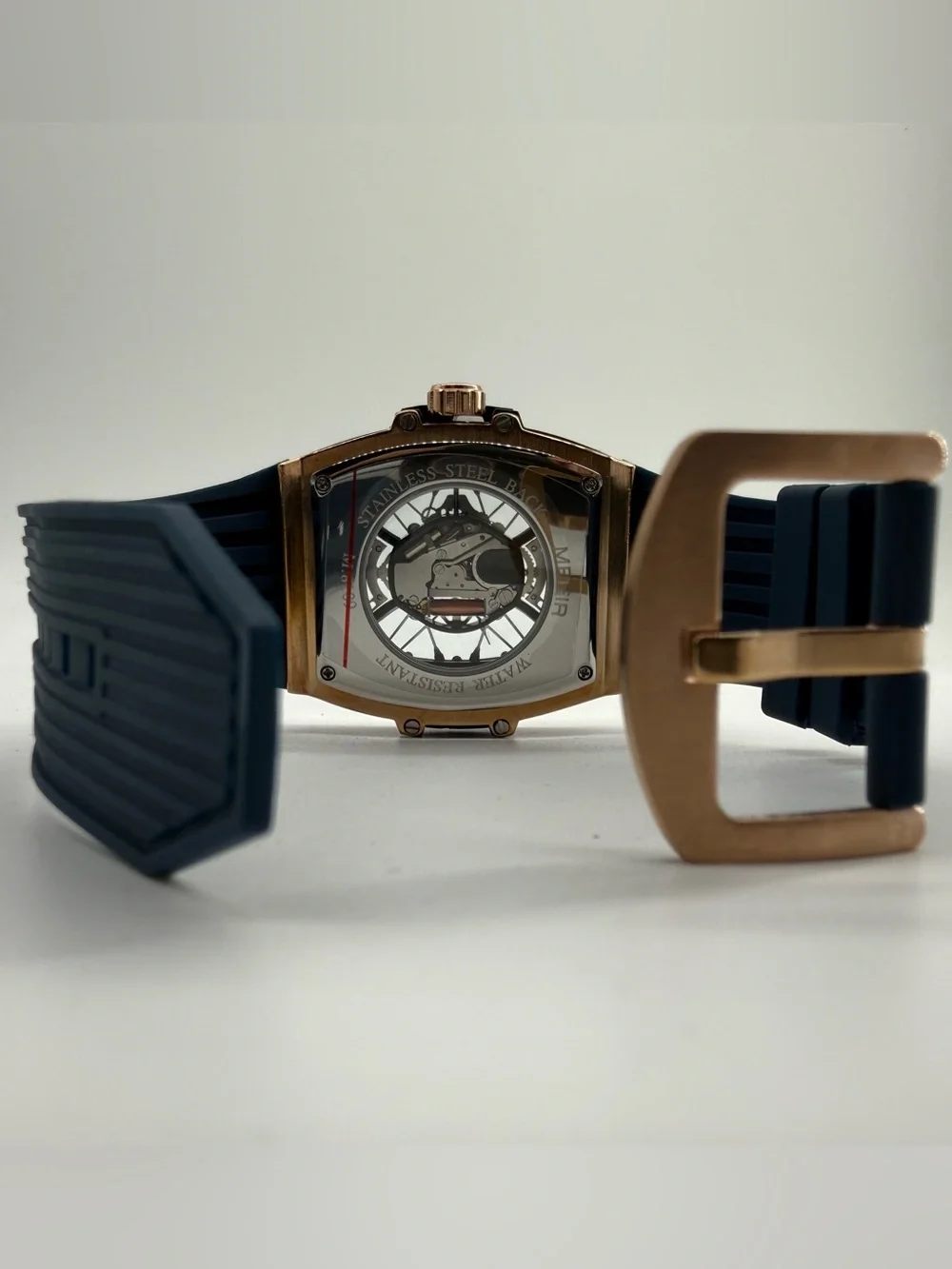Lucky Fours Summit Midnight Rose MEGIR M8109 Rose Gold Blue Men’s Watch